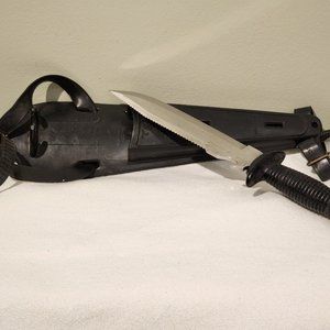 Vintage Mares Tris Inox Sub Diving Scuba Knife with Sheath